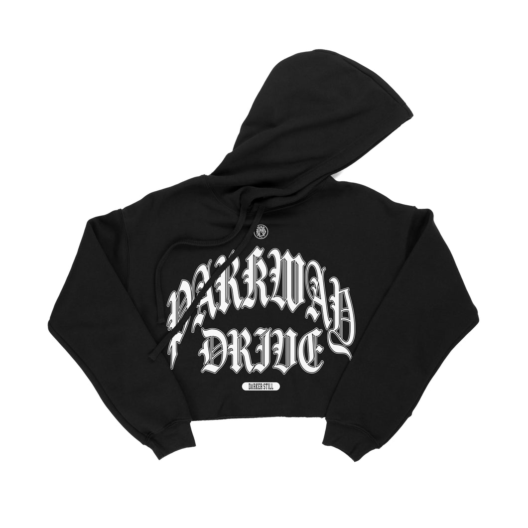 Parkway Drive - Old English Logo Women's Cropped Pullover Hoodie