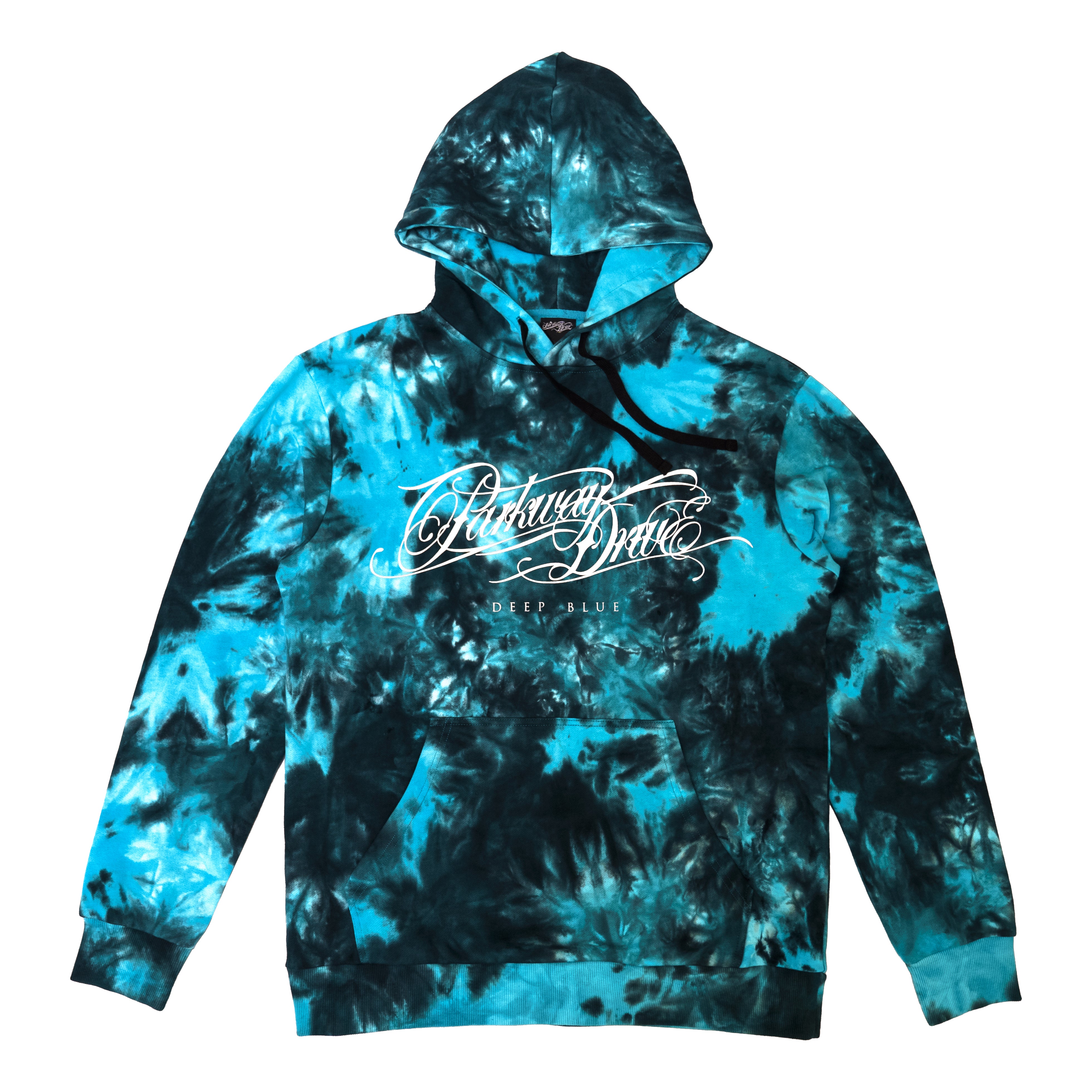 【BLR BLUER】DEEP-DYED HOODIE JACKET Official Parkway Drive Merch - Deep Blue Hourglass Pullover