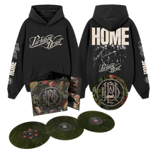 Load image into Gallery viewer, Parkway Drive - Home Live Pullover Hoodie &amp; Native Green 3LP Bundle
