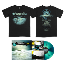 Load image into Gallery viewer, Parkway Drive - Horizons Tracklist T-Shirt &amp; LP Bundle