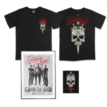 Load image into Gallery viewer, Parkway Drive - 10 Year Anniversary IRE Skull T-Shirt &amp; Patch Bundle