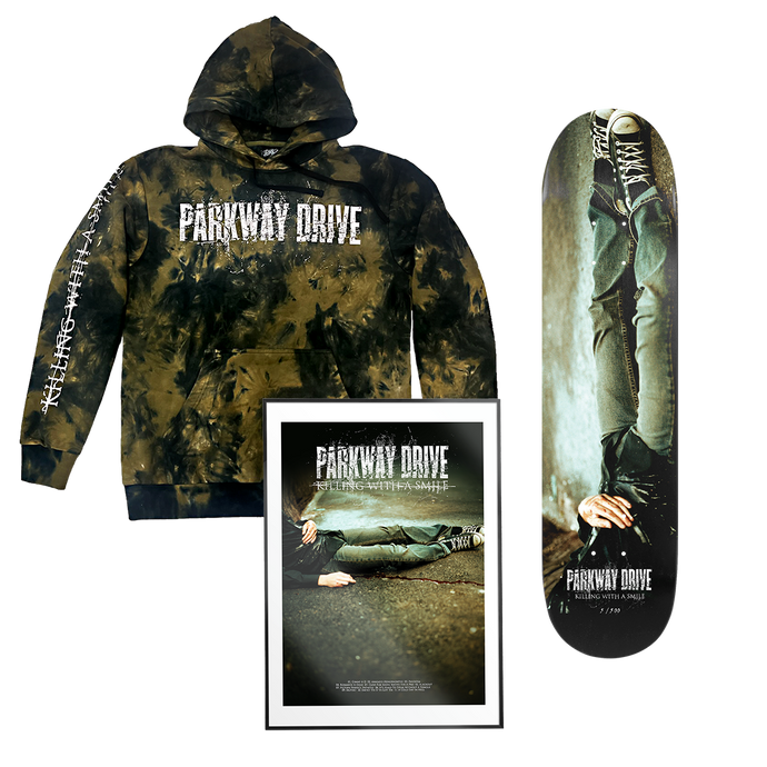 Parkway Drive - KWAS 20 Year Anniversary Tie Dye Pullover Hoodie Bundle