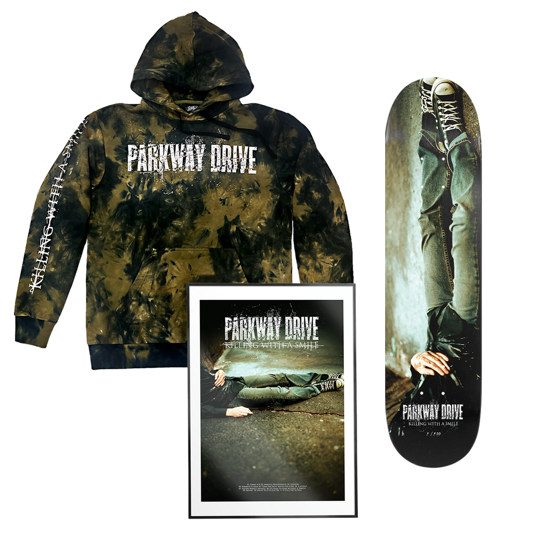 Parkway Drive - KWAS 20 Year Anniversary Tie Dye Pullover Hoodie Bundle