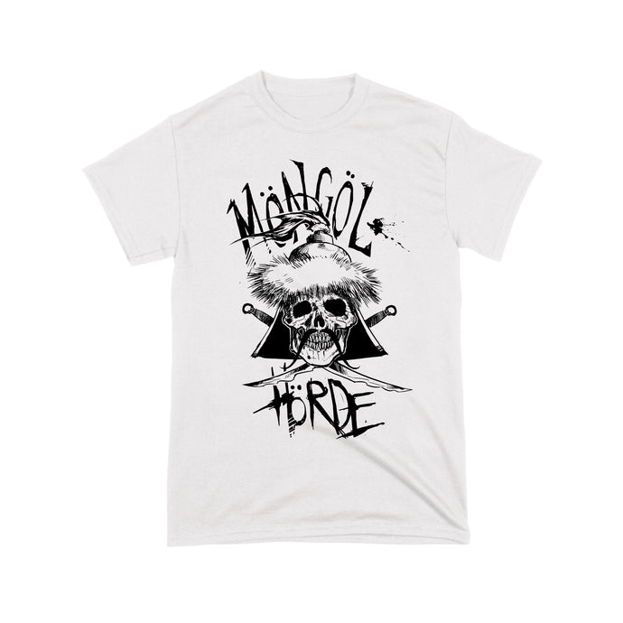 Mongol Horde Skull Logo T-Shirt White